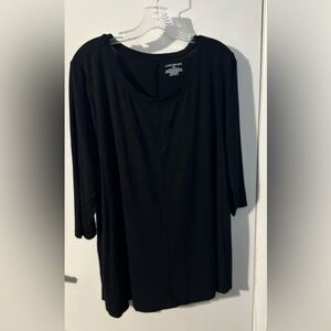 Lane Bryant Black Tunic 3/4 sleeves